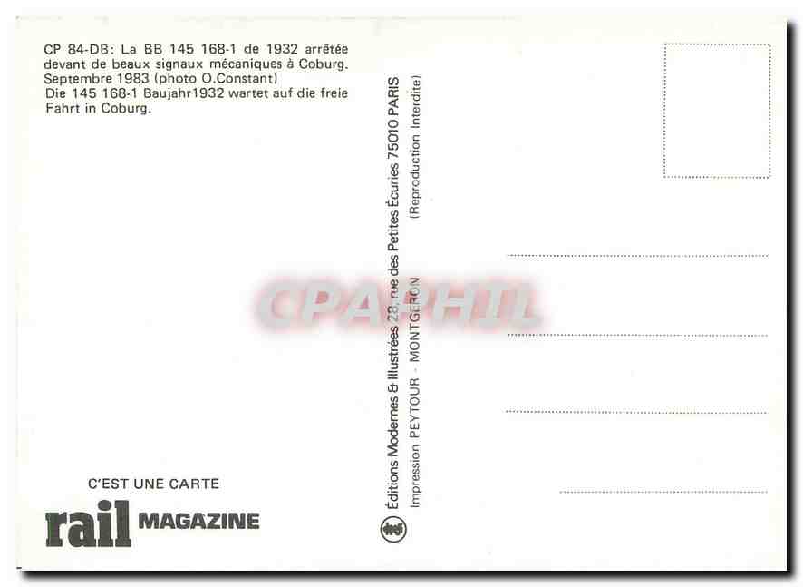 CPM CP 84 DB Coburg — Verso