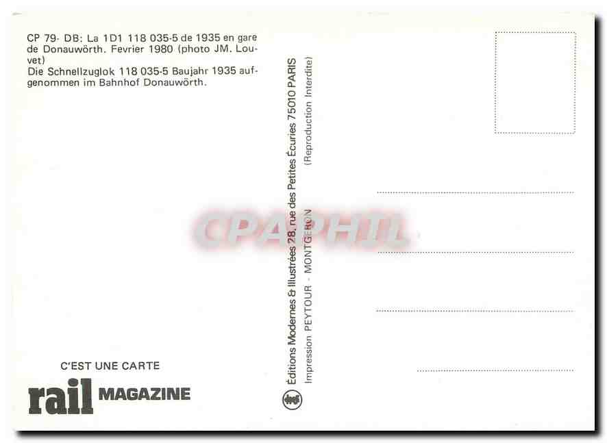 CPM CP 79 DB Donauworth  — Verso