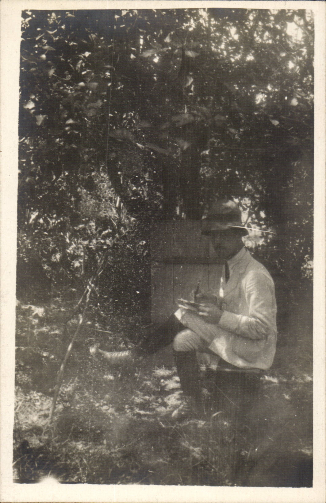 CPA Carte photo Homme Explorateur