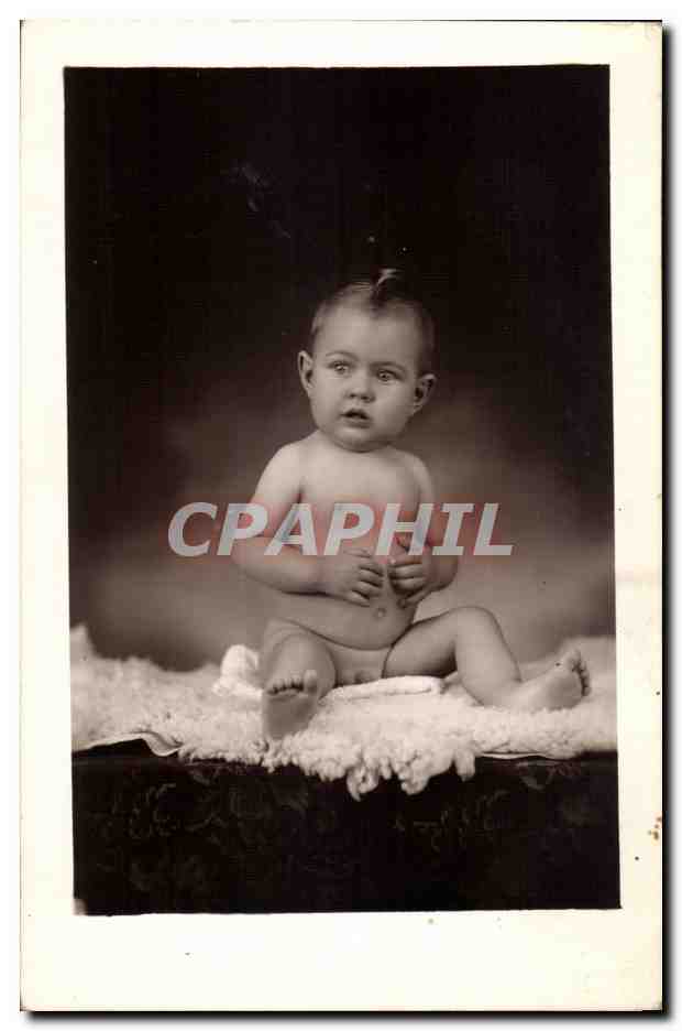 CPA Carte photo enfant bebe