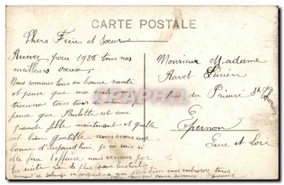 CPA Carte photo enfant Jeune fille RaVET — Rückseite