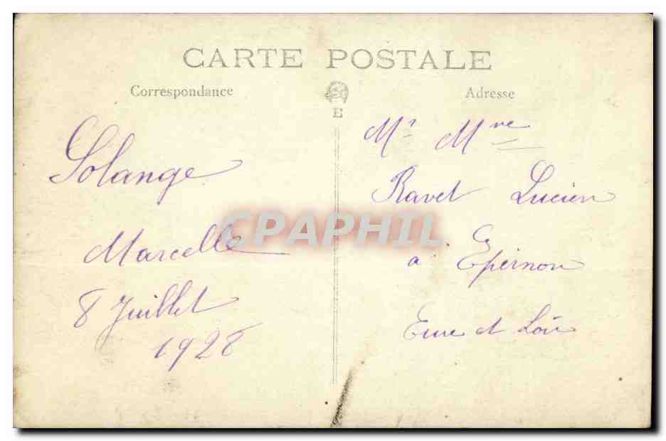 CPA Carte photo enfant — Rückseite