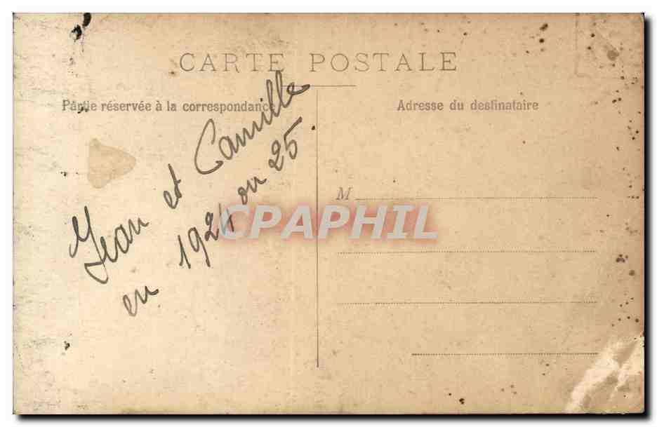 Deux hommes près d'un lac — Paris, France — Carte postale anonyme — Rückseite