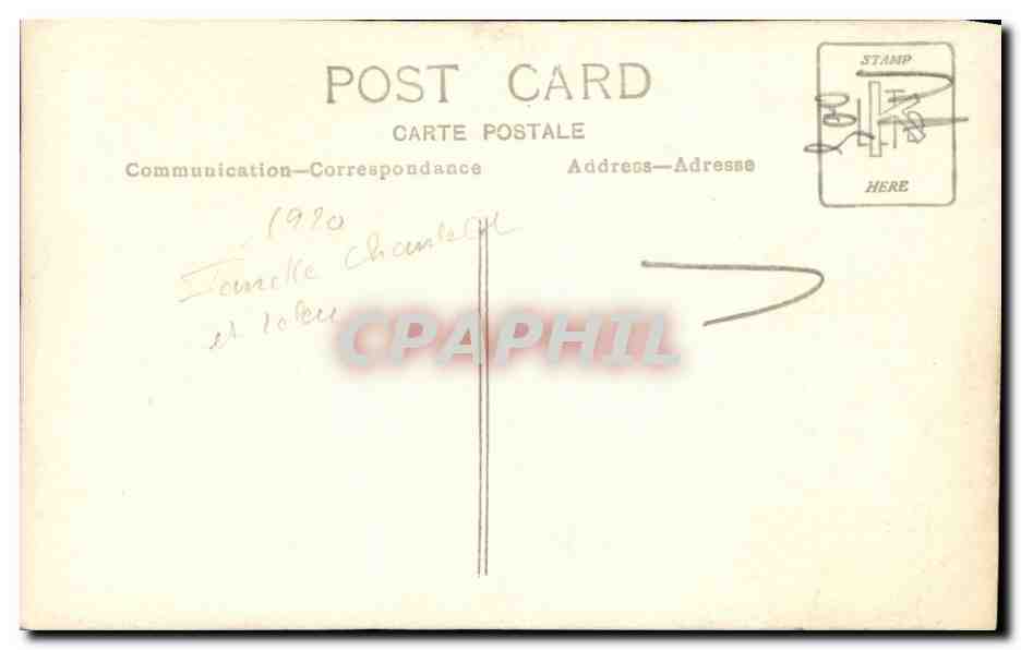 CPA Carte photo Famille plage Costume Annees folles — Rückseite