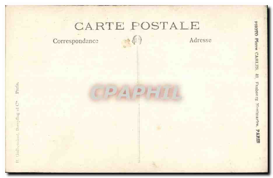 CPA Carte photo Femme Costume — Verso