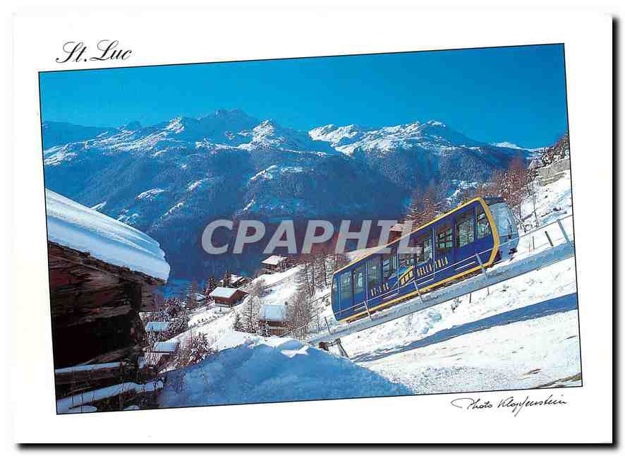 CPM St Luc Val d'Anniviers Funiculaire St Luc Tignousa