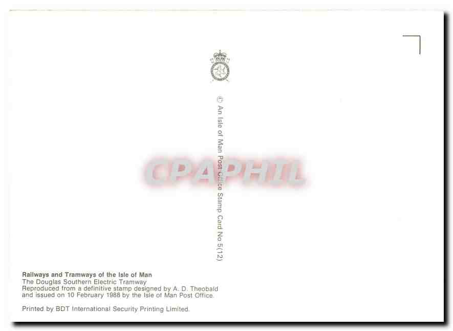 CPM Isle of Man Marine Drive Tramway  — Verso