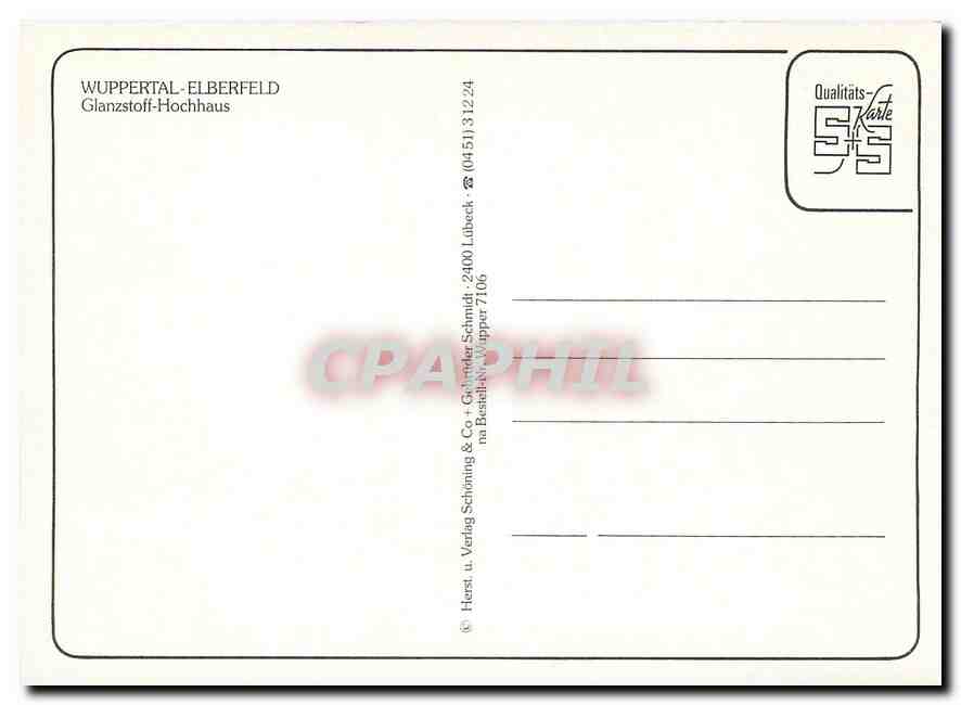 CPM Wuppertal Elberfeld  — Rückseite
