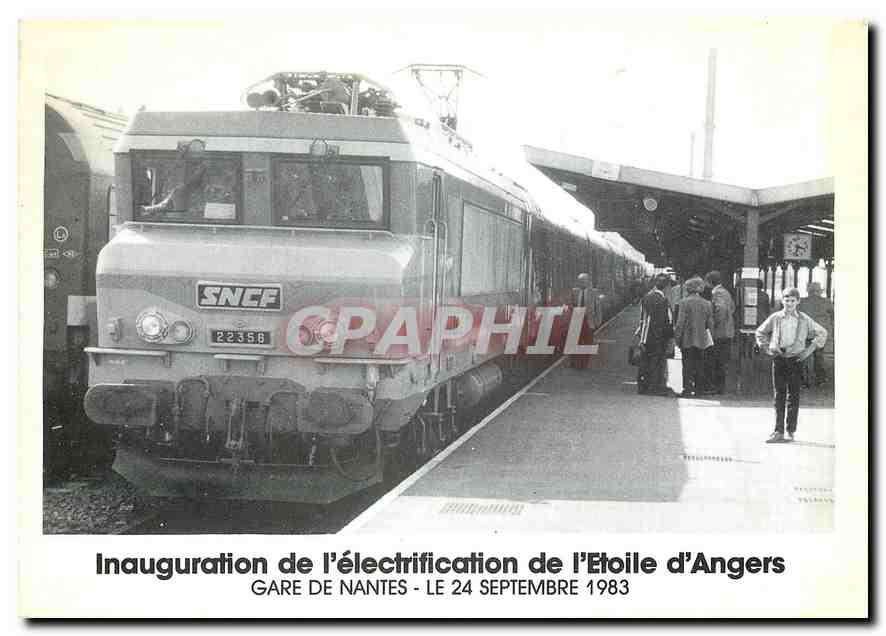 CPM Inauguration de l'electrification de l'etoile d'Angers Gare de Nantes SNCF