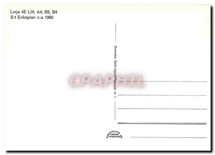 CPM Linje 4E Litt Eriksplan ca 1960 — Rückseite