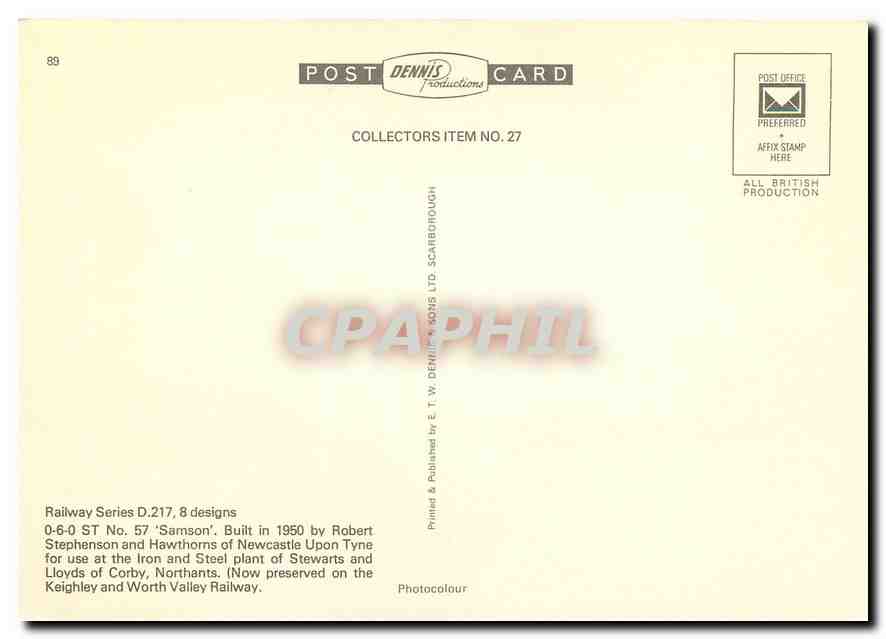 CPM Samson built in 1950  — Verso