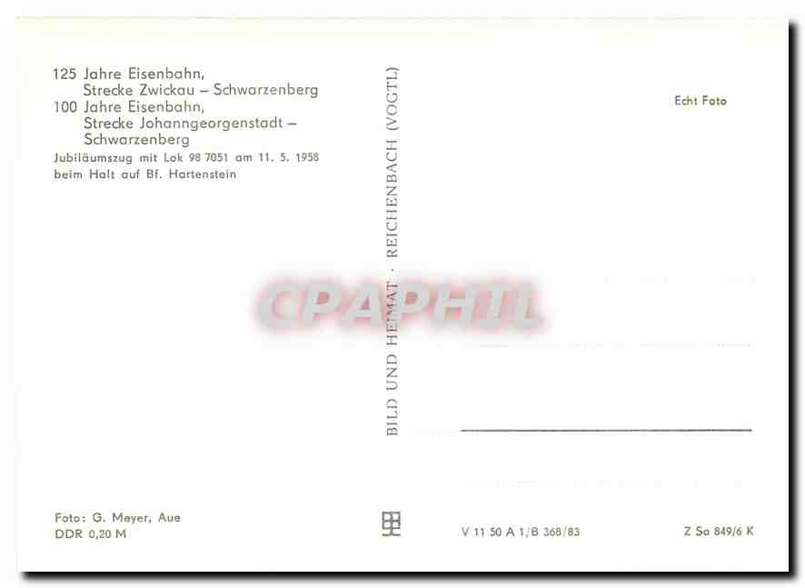 CPM Zwickau Schwarzenberg — Rückseite
