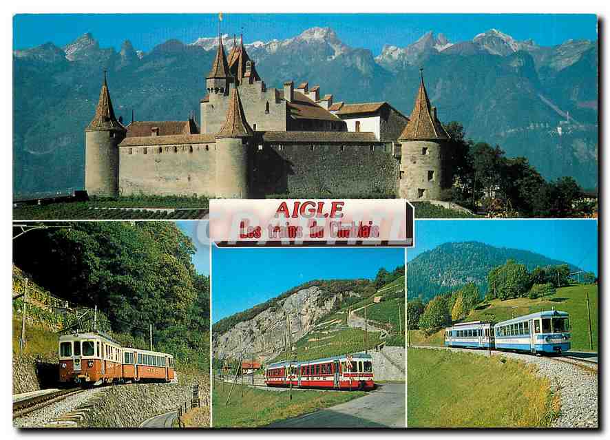 CPM Aigle Les trains du Chablais