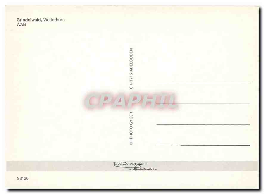 CPM Grindewald Wetterhorn — Verso