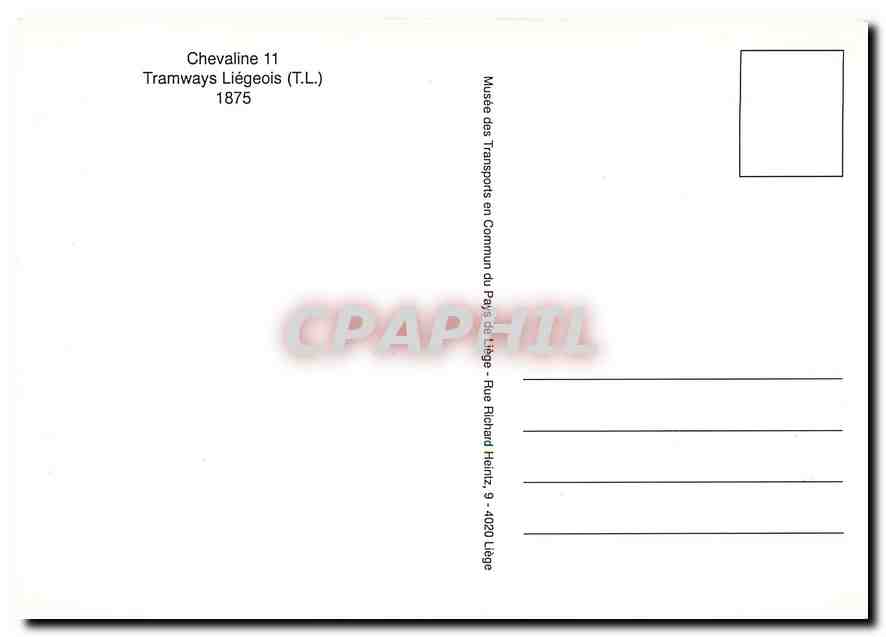 CPM Chevaline 11 Tramways Liegeois 1875 — Verso