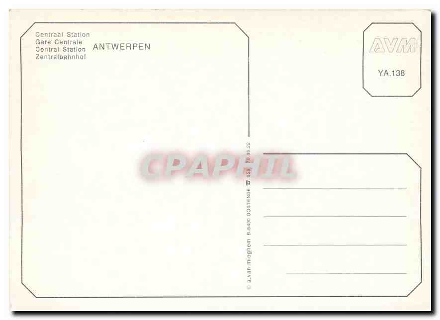 CPM Central Station Antwerpen  — Verso