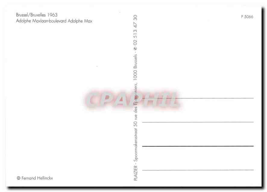 CPM Brussel Boulevard Adoplhe Max — Rückseite