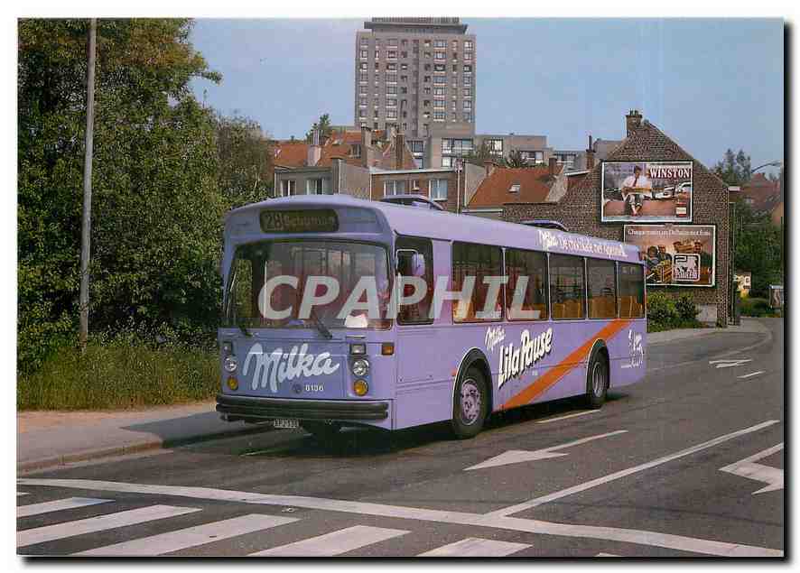 CPM Autobus Volvo B59 836 de la STIB 1973 Chocolat Milka
