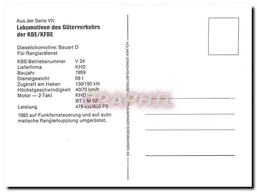 CPM KBE KFBE — Rückseite