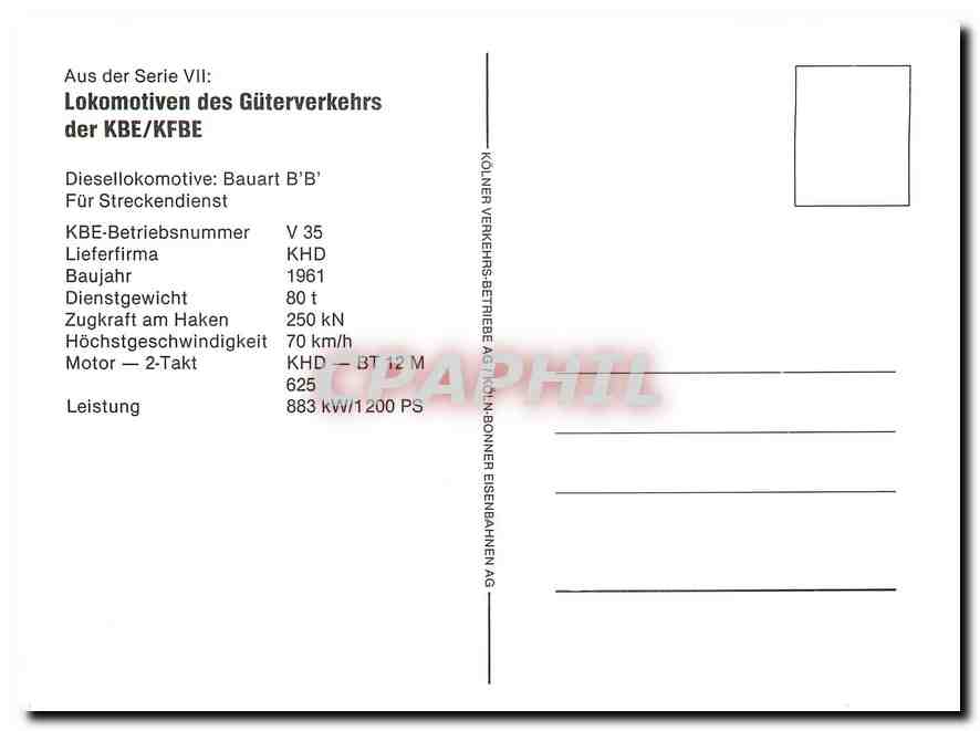 CPM KBE KFBE — Rückseite