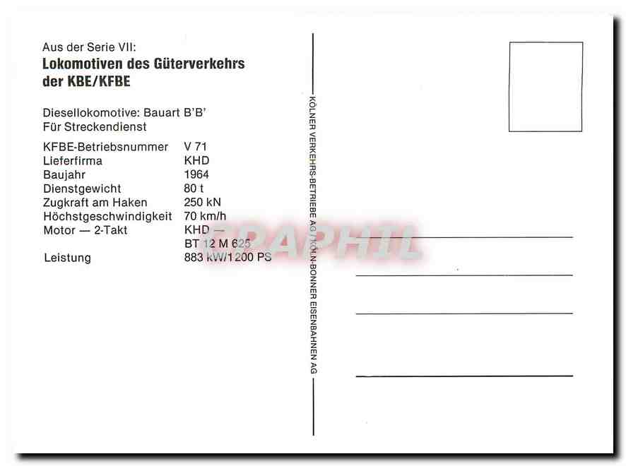 CPM KBE KFBE — Rückseite