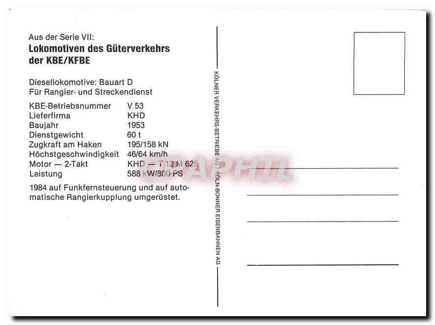 CPM KBE KFBE — Rückseite