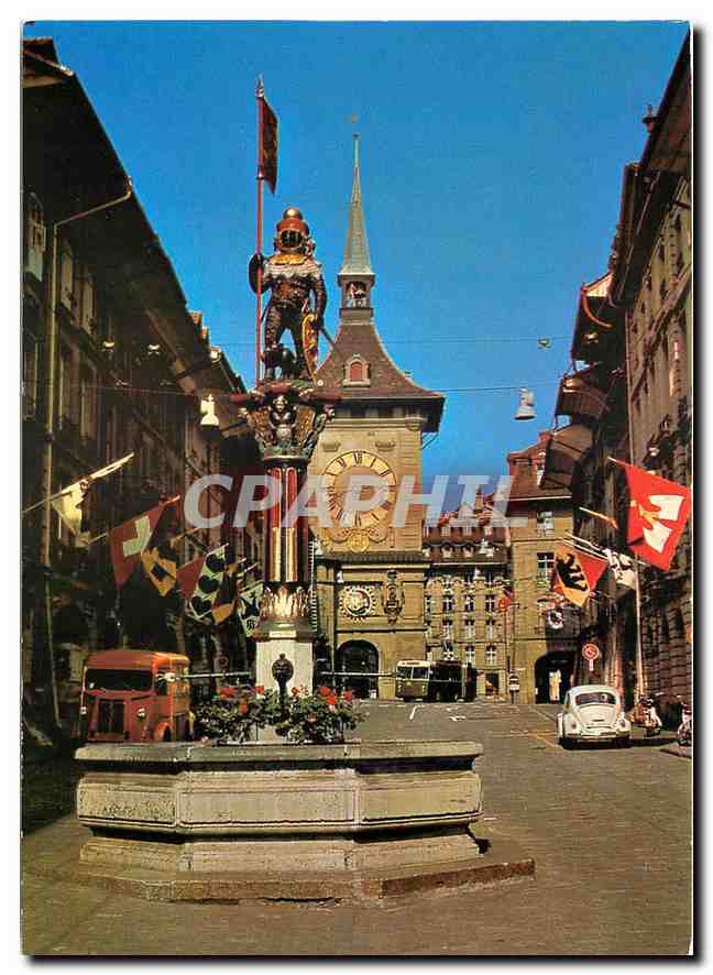 CPM Zahringer fountain and Zeitglocken tower 