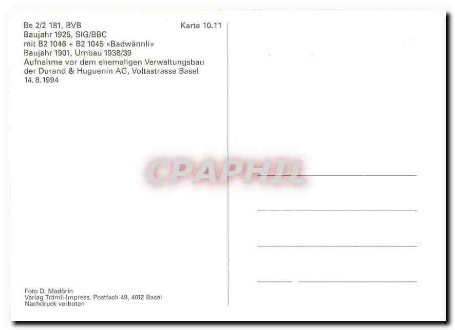 CPM BE 2 2 181 BVB  — Rückseite
