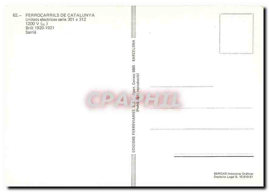 CPM Ferrocarrils de Catalunya Unitats electricas — Verso