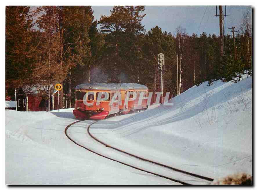 CPM Two Swedish State Railways Y7 railcars