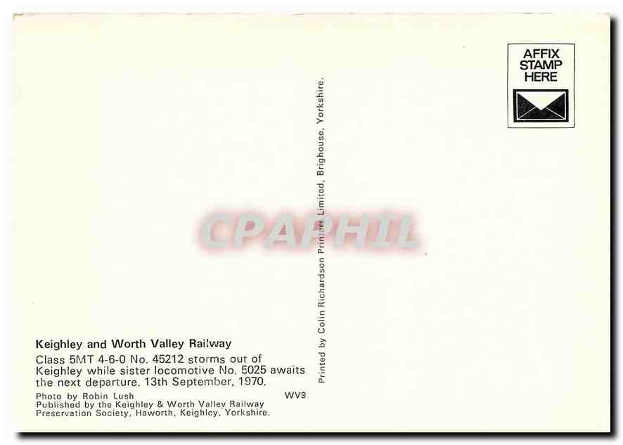 CPM Keighley and Worth Valley Railway  — Verso