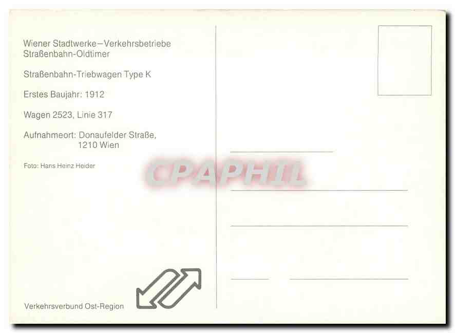 CPM Wien Type K — Rückseite