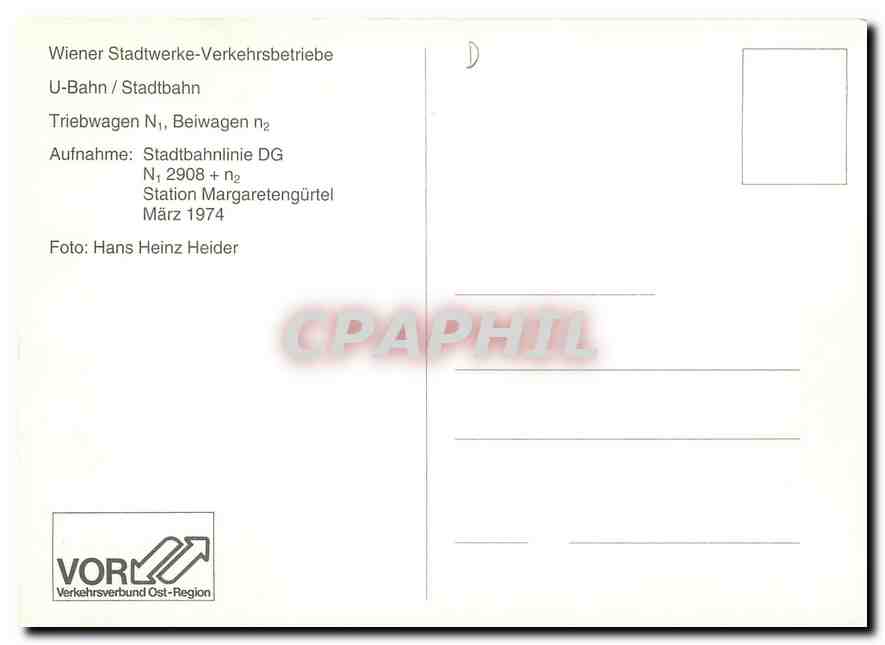 CPM Wien U Bahn Stadtbahn — Rückseite