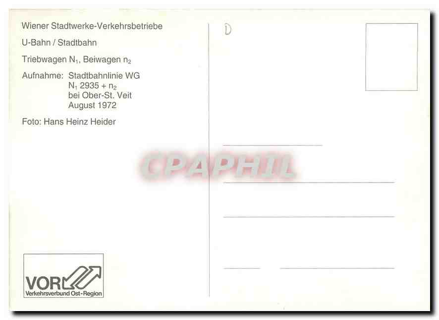 CPM Wien U Bahn Stadtbahn — Verso