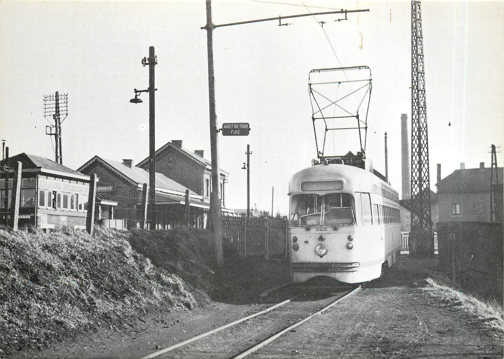 CPM SNCV Familleureux Gare SNCB Motrice PCC nO 10400 La Brugeoise et Nivelle