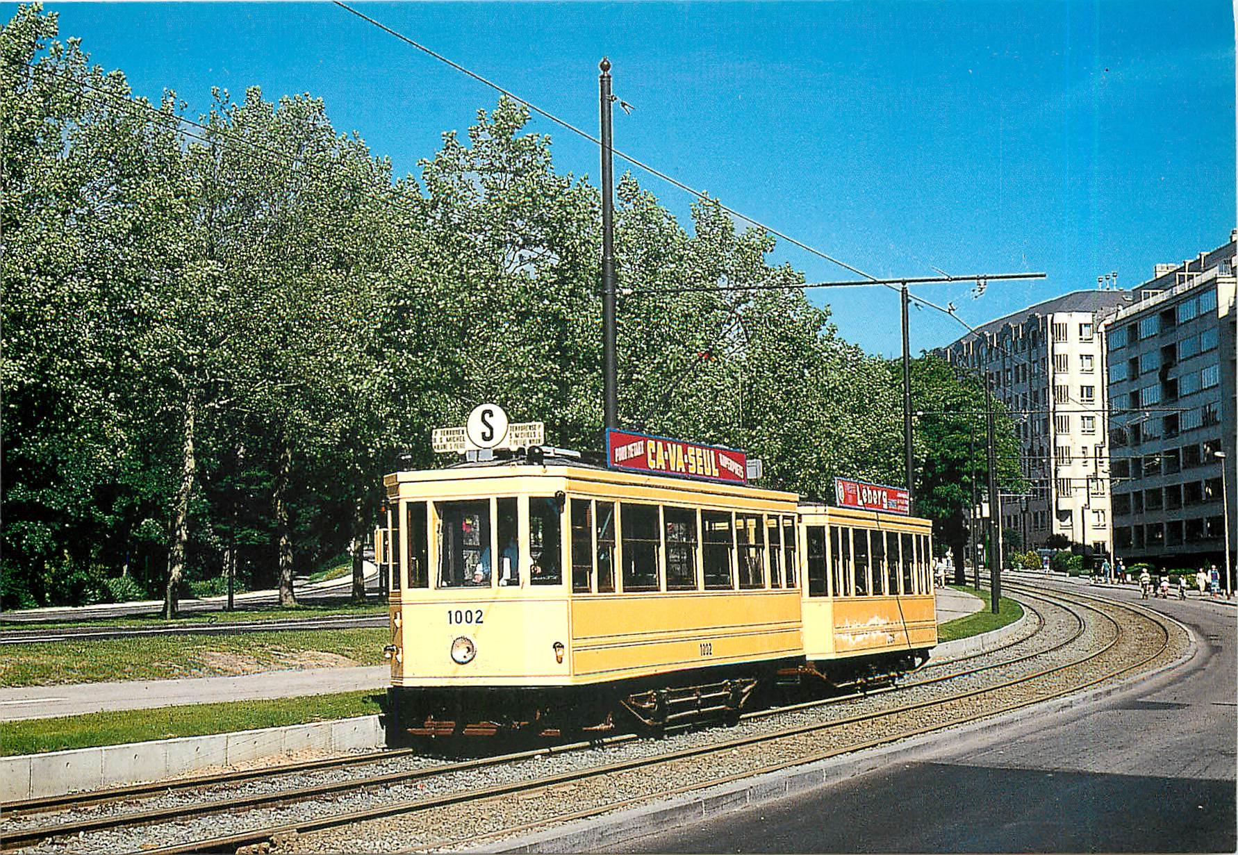CPM MTUB Bruxelles Train 1022 + 2004 avenue de Tervueren