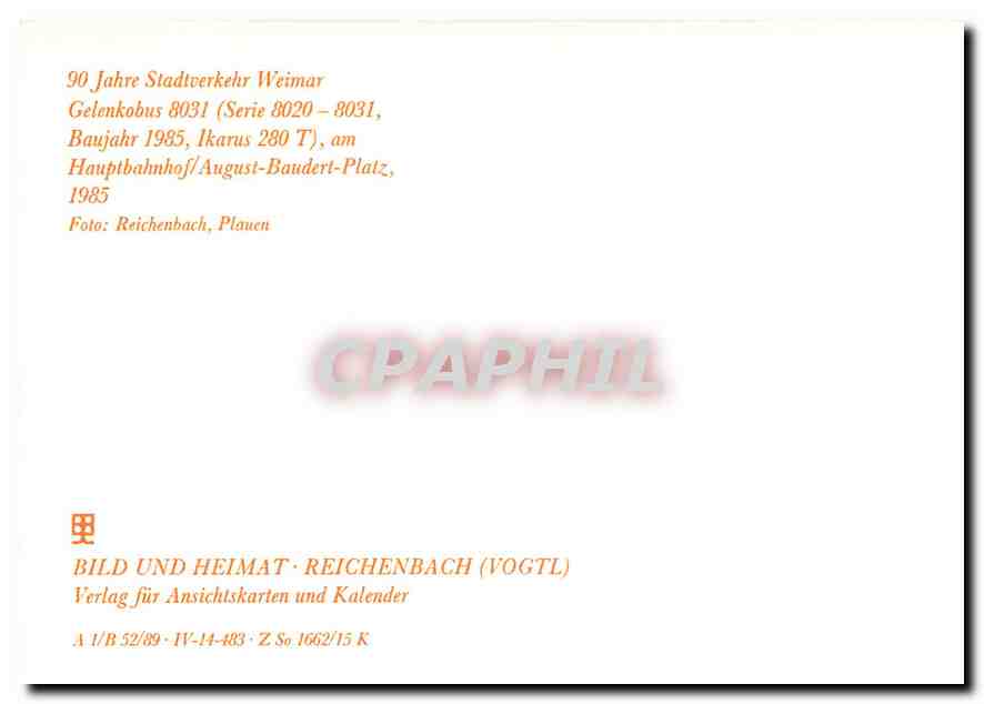 CPM Gelenkobus 8031 Weimar — Rückseite