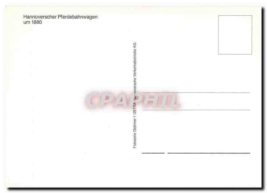CPM Strasenbahn Hannover Pferdeomnibus  — Verso