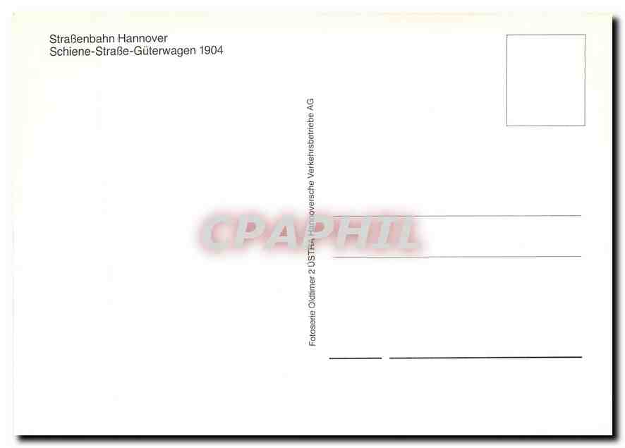 CPM Strasenbahn Hannover  — Rückseite