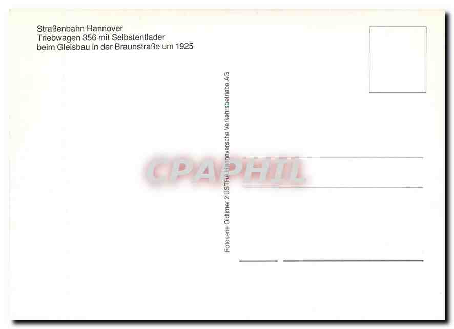 CPM Strasenbahn Hannover  — Back