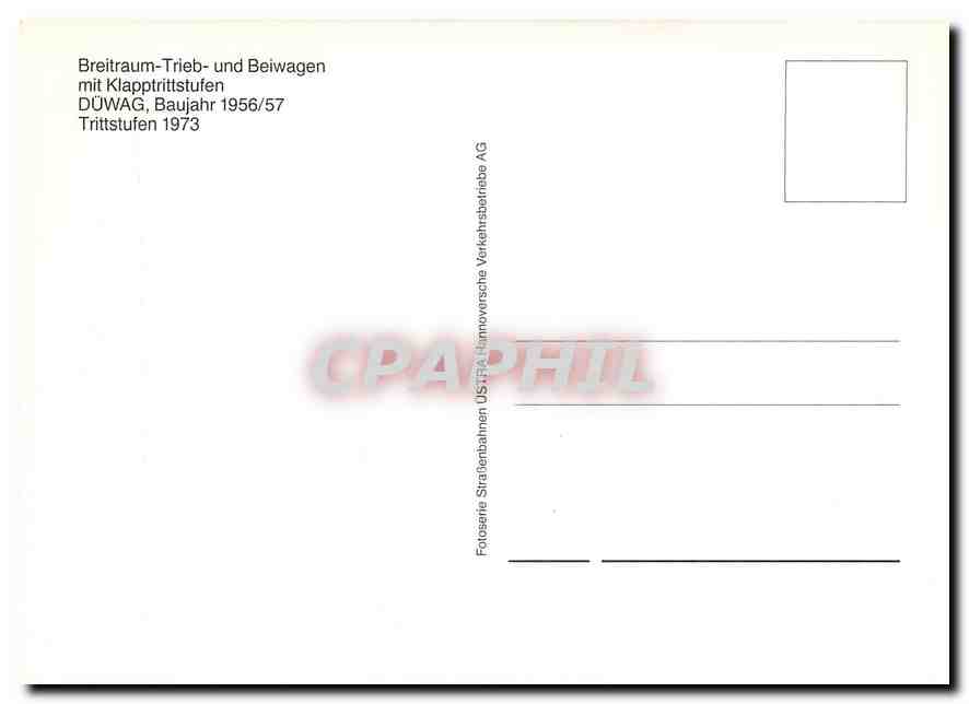 CPM Breitaum Trieb und Beiwagen  — Rückseite