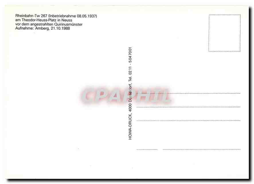 CPM Rheinbahn TW 267 — Rückseite