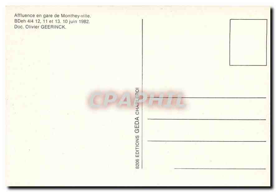 CPM Aigle Ollon Monthey Champery — Rückseite