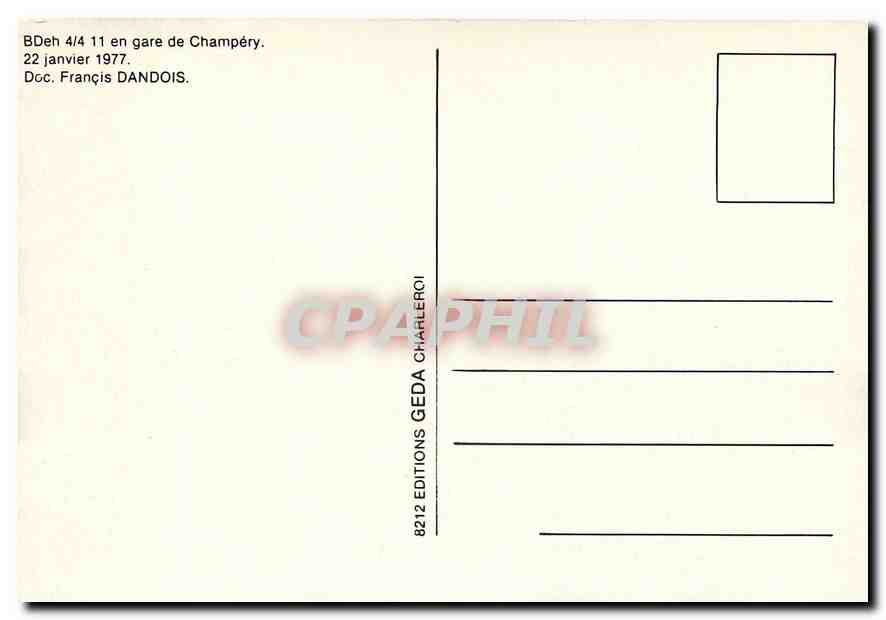 CPM Aigle Ollon Monthey Champery — Rückseite