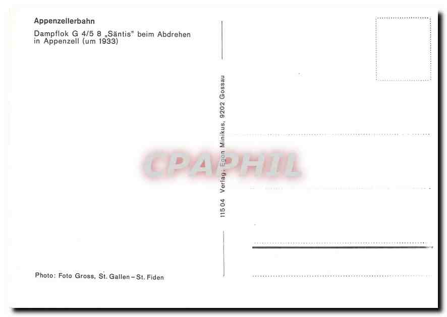 CPM Appenzellerbahn G 4 5 8 — Verso