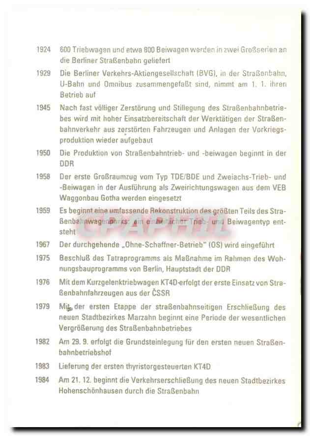 CPM Berliner Strasenbahnen Berlin — Back