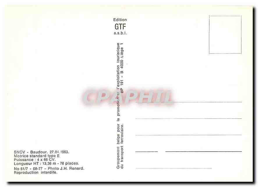CPM SNCV Baudour Motrice Standard Type E — Rückseite