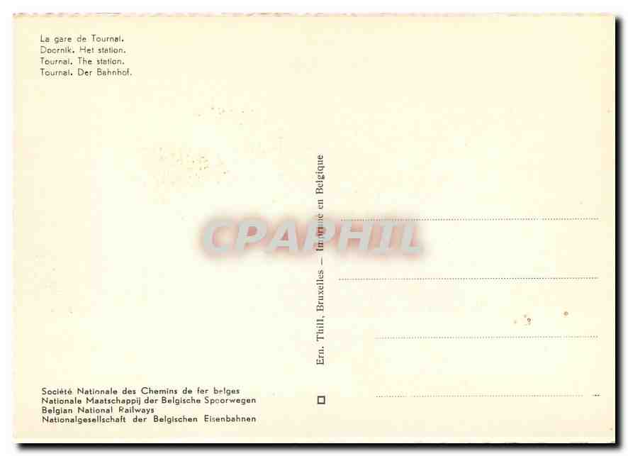 CPM Tournai The station  — Verso
