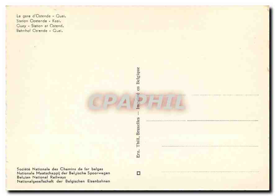CPM Ouay Station at Ostend  — Verso