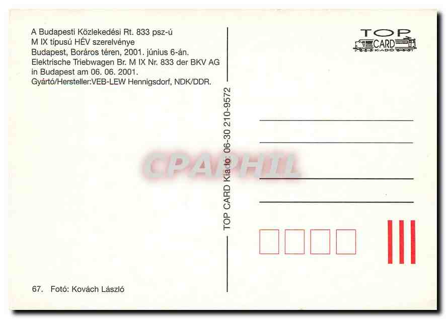 CPM Budapesti  — Verso